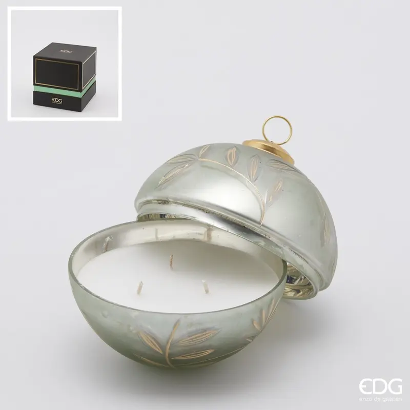 Edg - candela con sfera in vetro light green | rohome