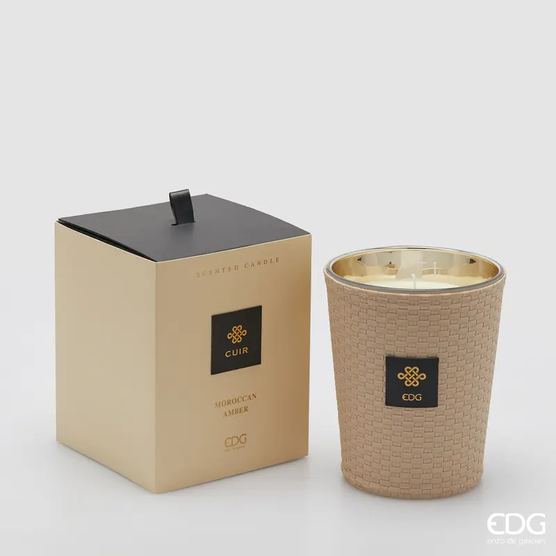 Edg - Candela profumata Cuir Moroccan Amber 900gr | Rohome