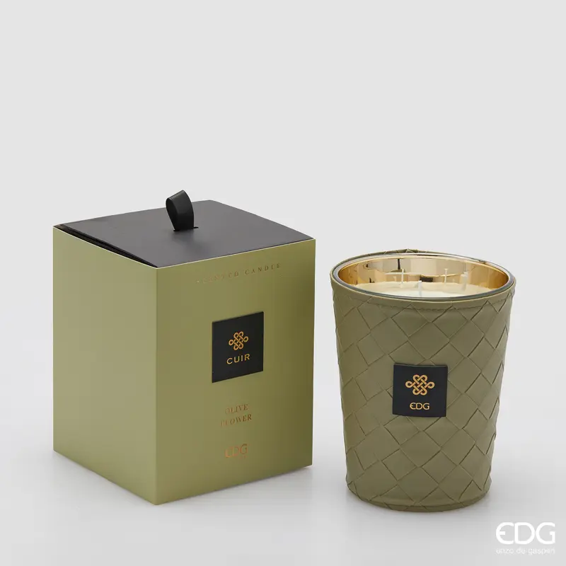 Edg - Candela profumata Cuir Olive Flower 900gr | Rohome