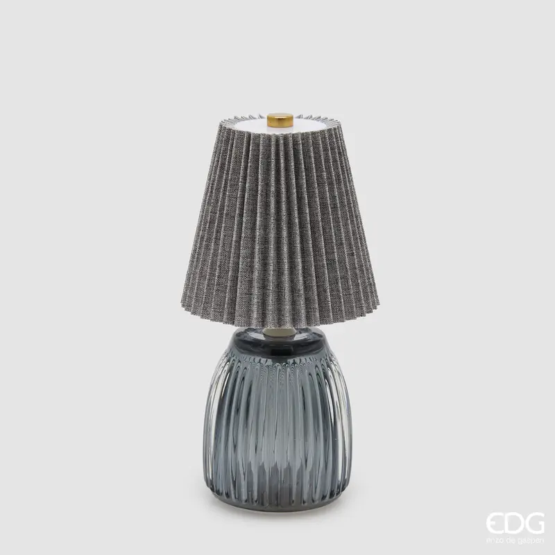 Edg - Lampada da tavolo plisse led grey | Rohome