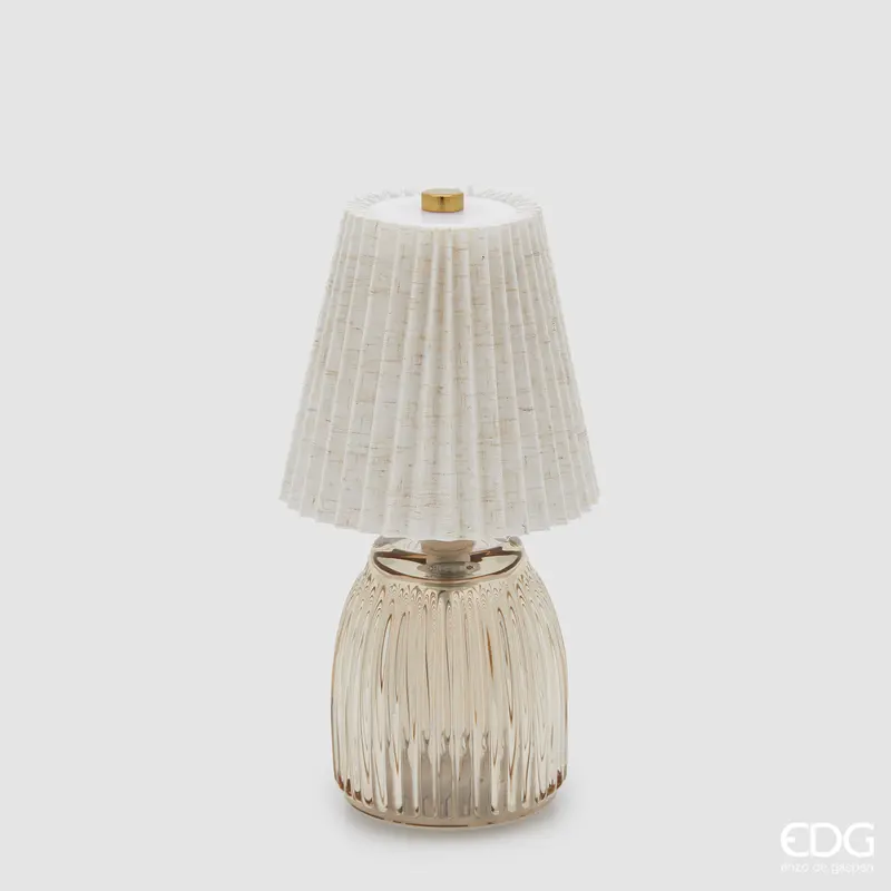 Edg - Lampada da tavolo plisse led sand | Rohome