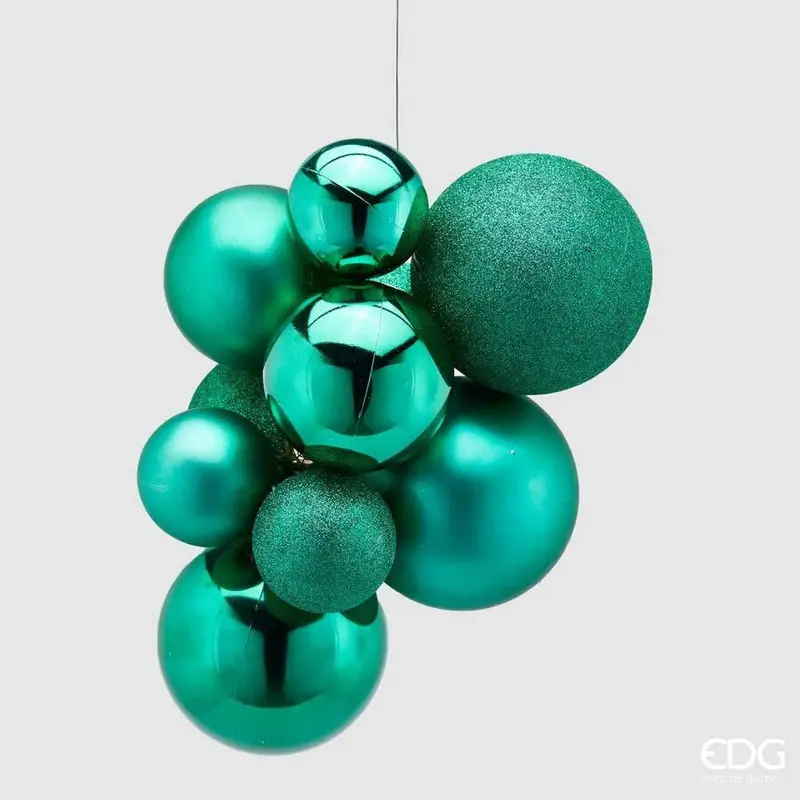 Edg-Palla di natale a grappolo verde grande | Rohome