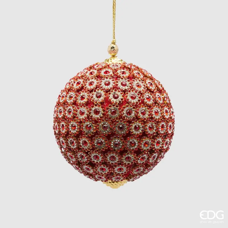 Edg-Palla di natale diamond rossa D. 10cm | Rohome