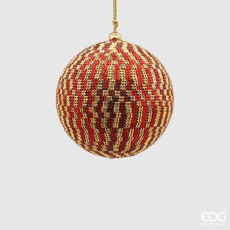 Edg - palla di natale mosaico rosso oro | rohome
