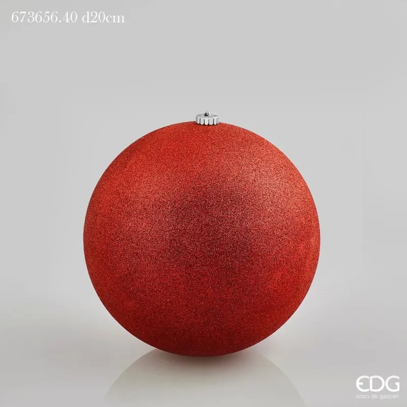 Edg - palla di natale poly rosso d20 | rohome