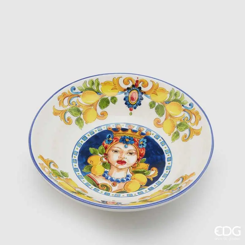 Edg - Piatto Caltagirone fondo Lei D. 23 cm | Rohome