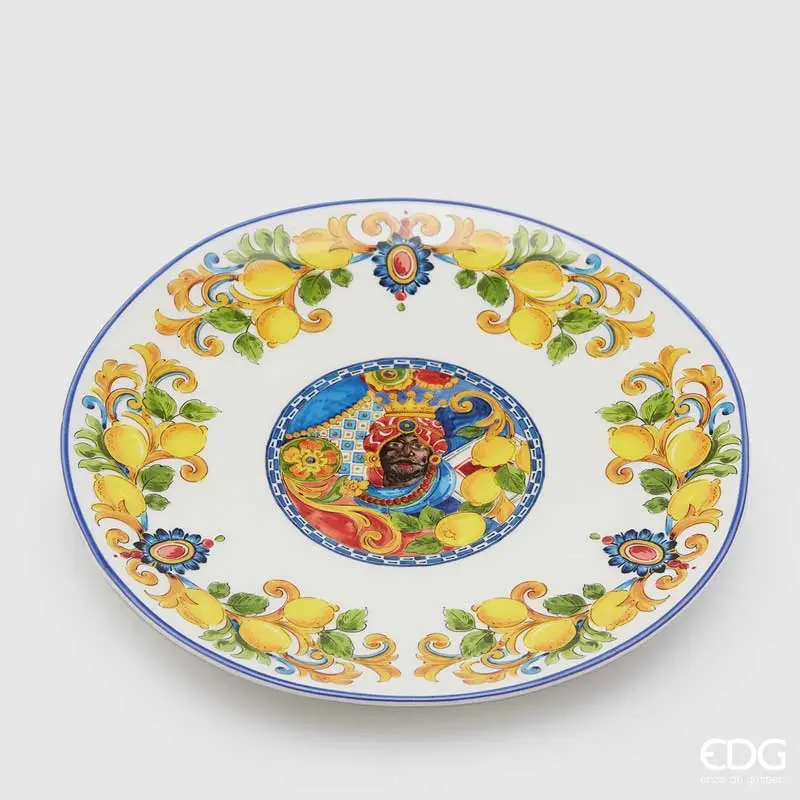 Edg - Piatto Caltagirone piano Lui D. 29cm | Rohome