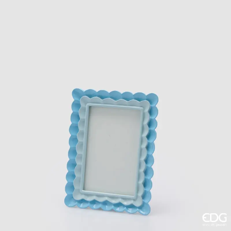 Edg - Portafoto blaze rettangolare azzurro h.20cm | Rohome
