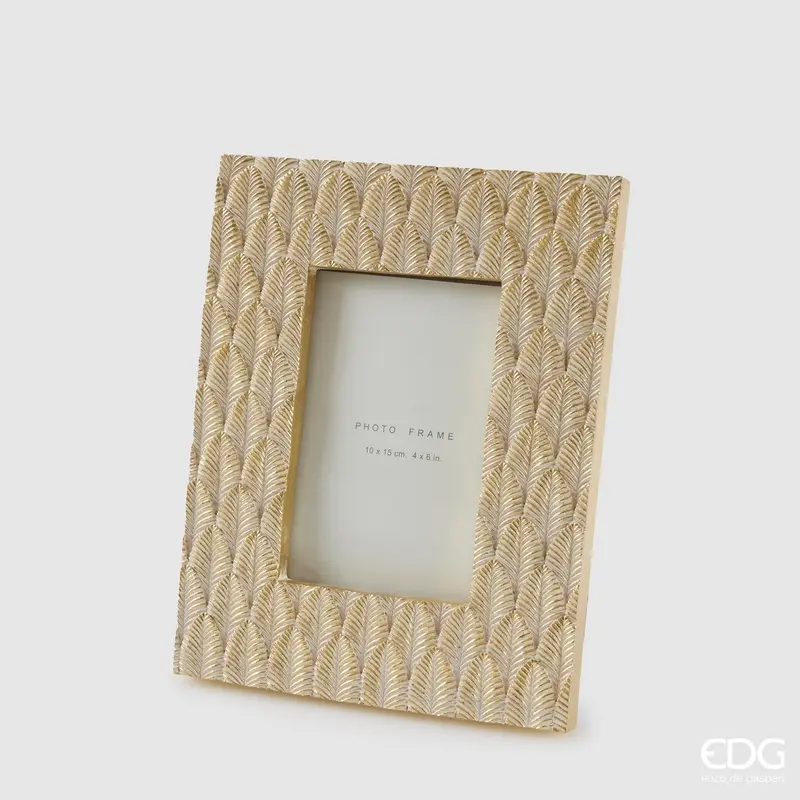 Edg - Portafoto foglie dark gold H 24cm | Rohome