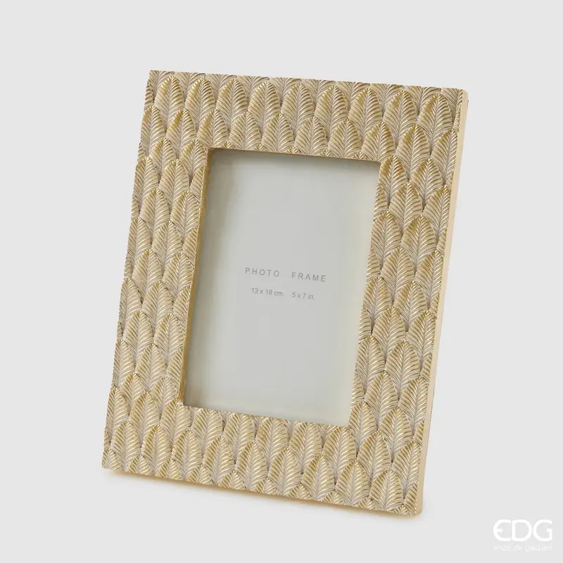 Edg - Portafoto foglie dark gold H 26cm | Rohome