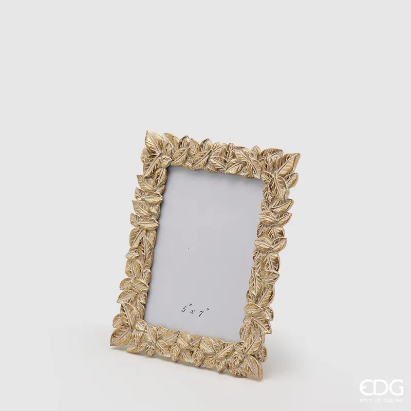 Edg - Portafoto foglie gold 18x13 cm | Rohome