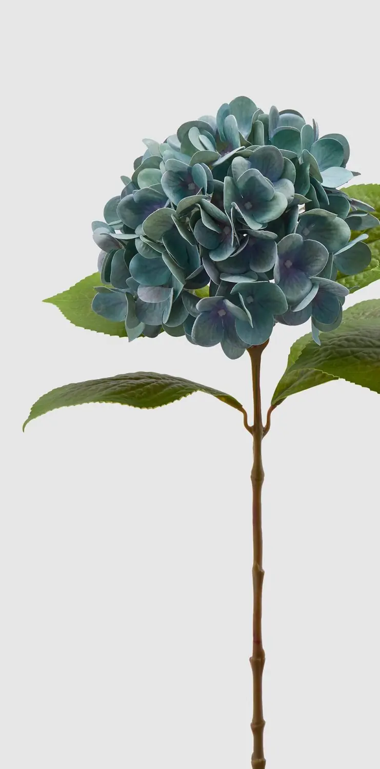 Edg - Ramo artificiale ortensia nobile verde/viola e viola h.60cm | Rohome