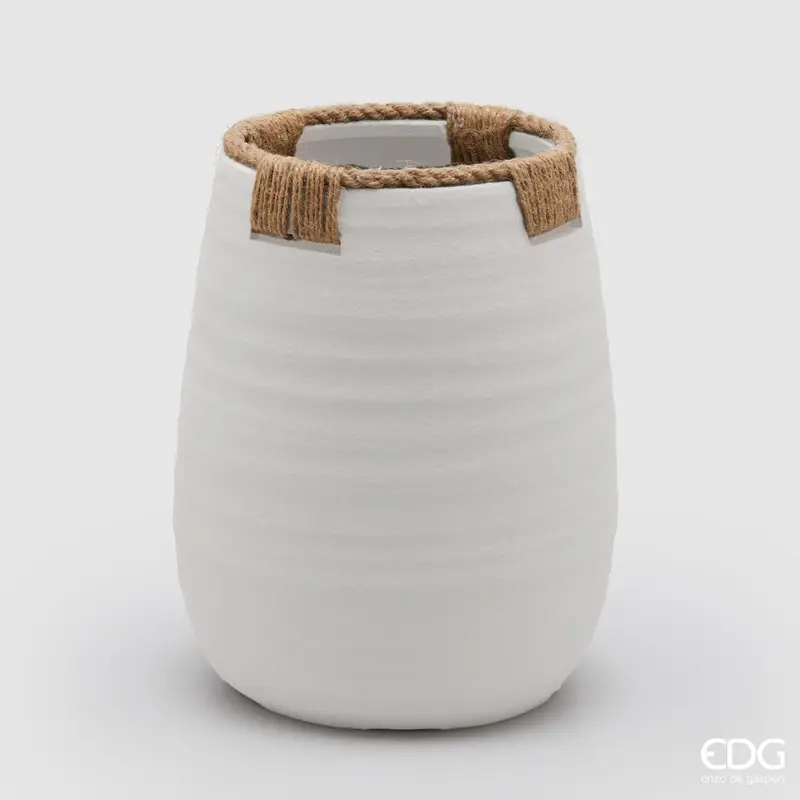 Edg - Vaso in terracotta con corde long h 29 | Rohome