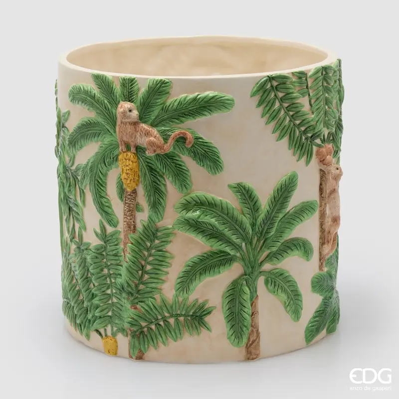 Edg - Vaso Palme cilindro H.32cm D.32cm | Rohome
