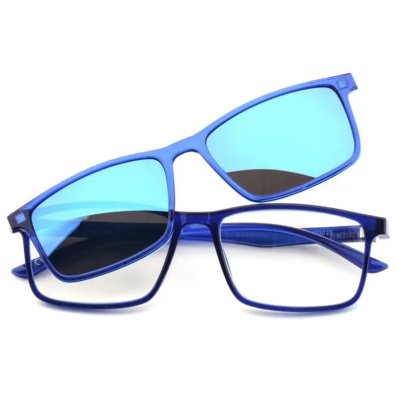 EL CHARRO OCCHIALI DA LETTURA BLU +1,50 + CLIP-ON MAGNETICO LENTI BLU SPECCHIO