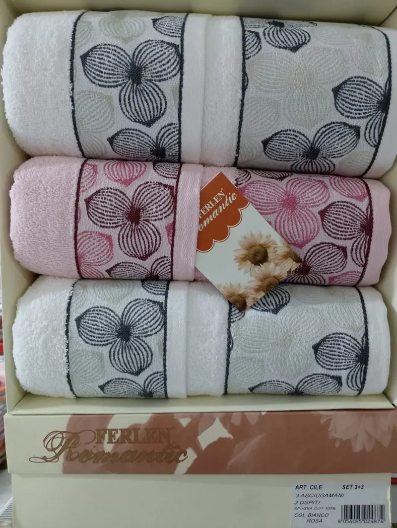 Elegante Set Asciugamani 3+3