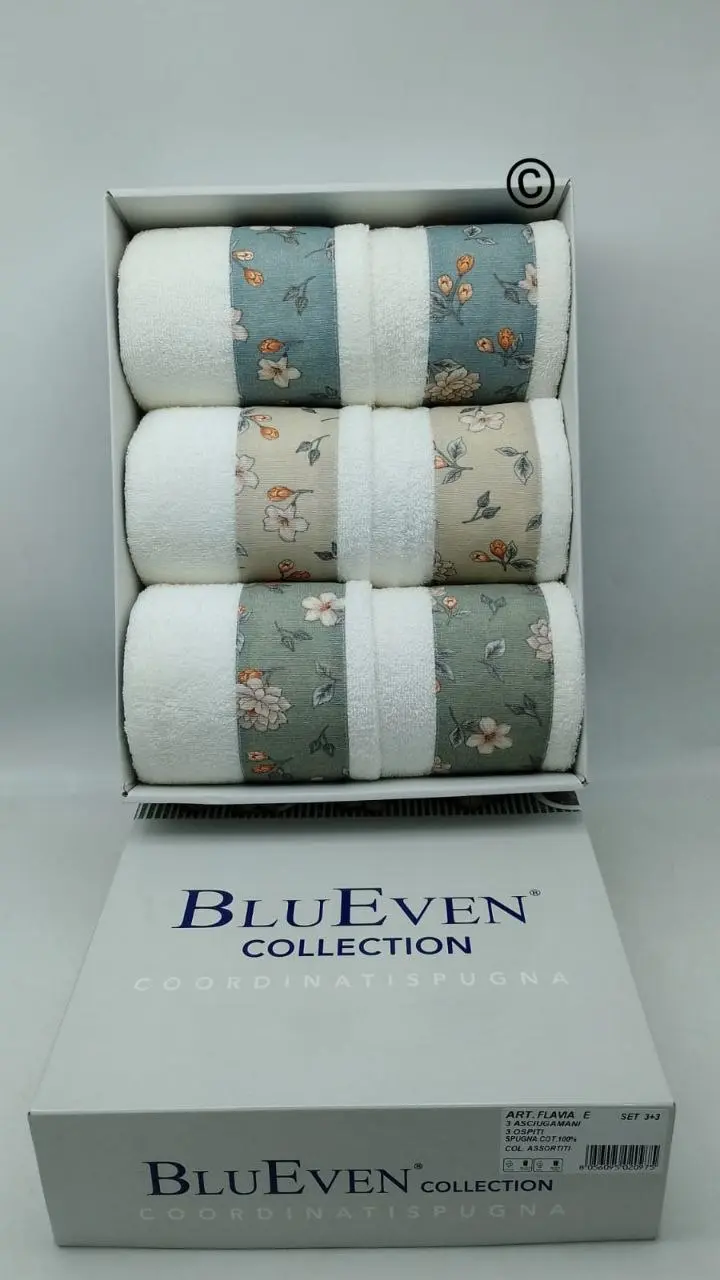 Elegante set di asciugamani 3+3 Ginevra