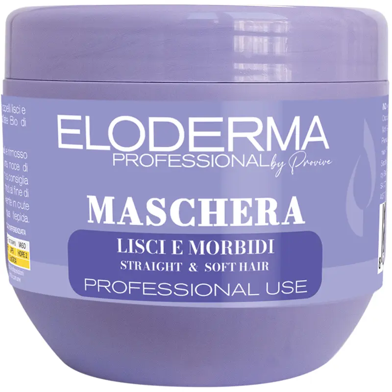 ELODERMA PROFESSIONAL BY PROVIVE MASCHERA CAPELLI LISCI E MORBIDI 500 ML
