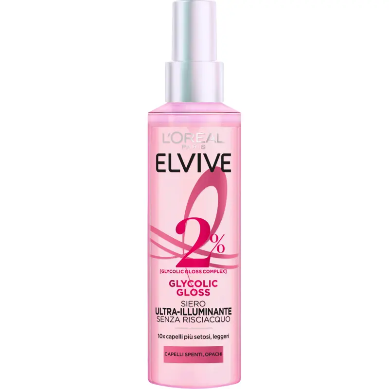 ELVIVE GLYCOLIC GLOSS SIERO SPRAY ULTRA ILLUMINANTE SENZA RISCIACQUO 150 ML