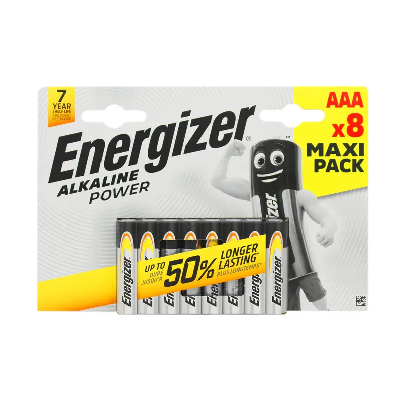 ENERGIZER AAA MINISTILO 1,5V ALKALINE POWER BLISTER 8 PZ.