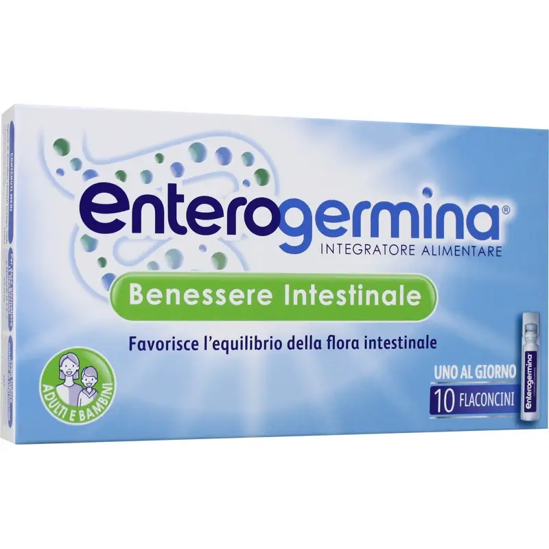 ENTEROGERMINA BENESSERE INTESTINALE ADULTI E BAMBINI 10 FLACONCINI DA 5 ML