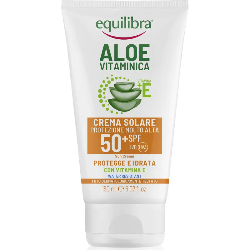 EQUILIBRA ALOE SOLARE CREMA SOLARE SPF30 PROTEZIONE ALTA RESISTENTE ALL'ACQUA TUBO 150 ML