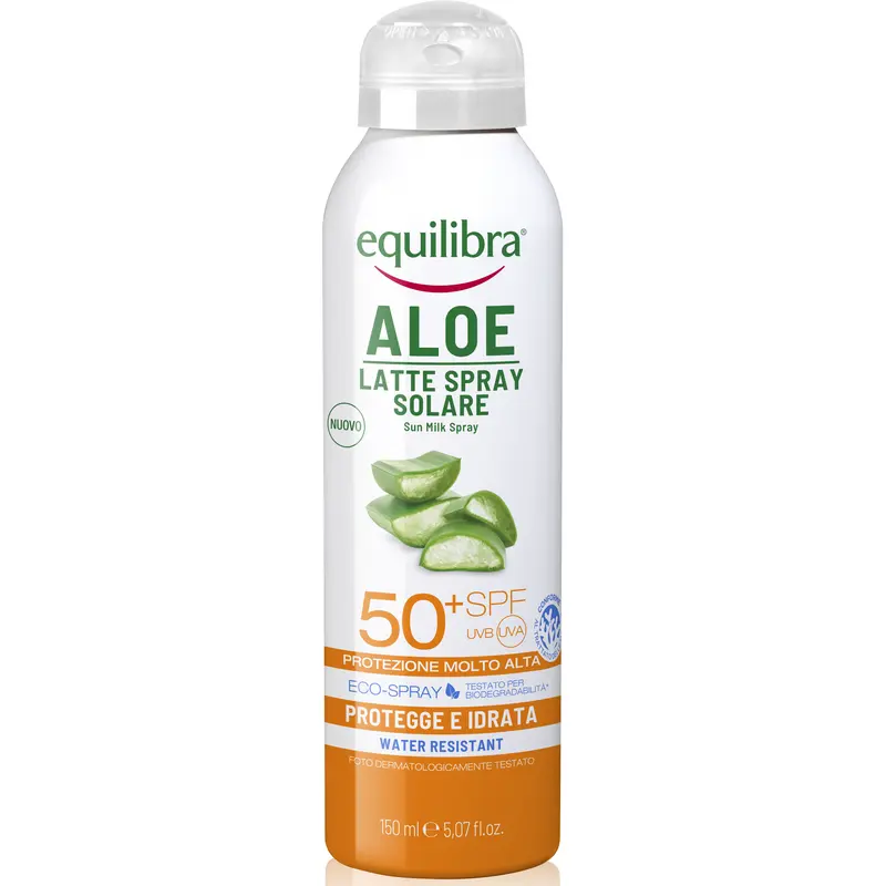 EQUILIBRA ALOE SOLARE LATTE SPRAY SPF50+ WATER RESISTANT 150 ML