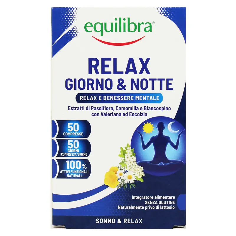 EQUILIBRA RELAX GIORNO e NOTTE 50 COMPRESSE INTEGRATORE ALIMENTARE