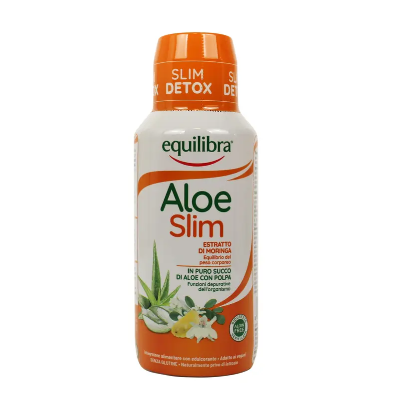 EQUILIBRA SLIM ALOE VERA SUCCO ESTRATTO DI MORINGA 10 GIORNI DETOX 0,5 LITRO INTEGRATORE ALIMENTARE