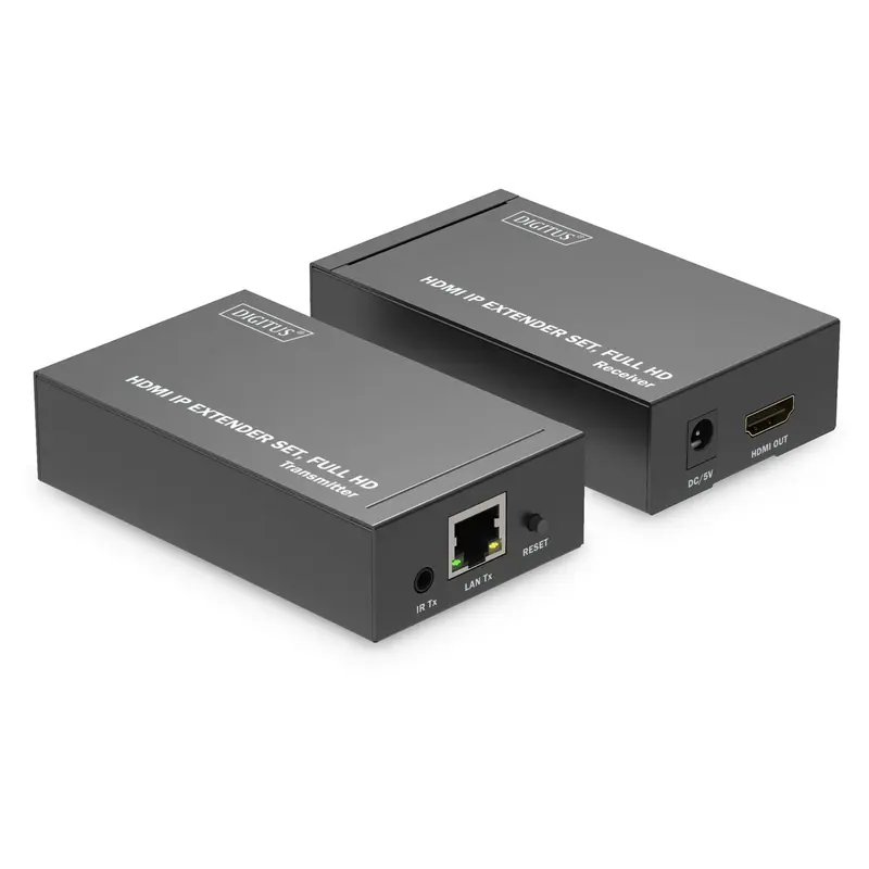 Extender Hdmi Tramite Cavo Rete Cat 5/6 Fino 120Mt Infrarosso Tx+Rx