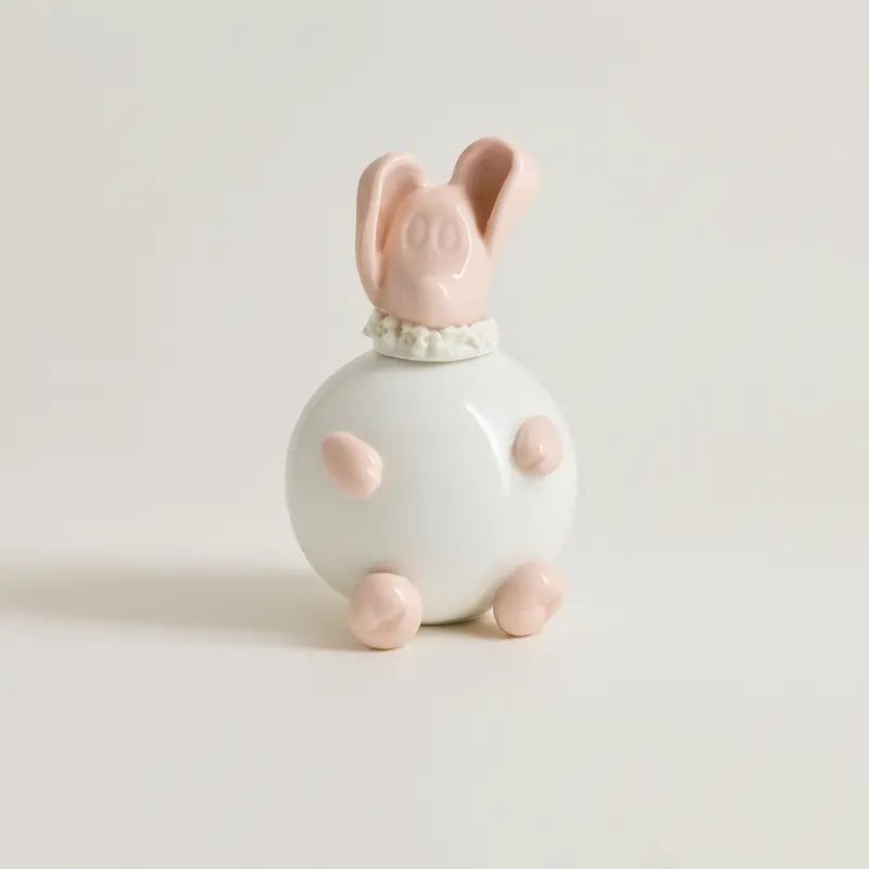 F.li Majello Diffusore Coniglietto in Ceramica Capodimonte H 10 cm
