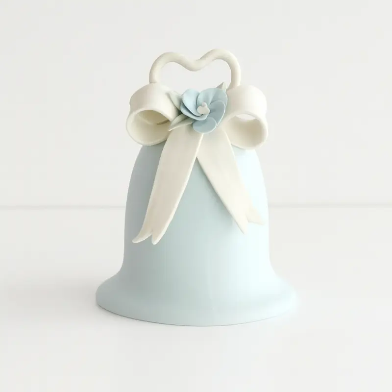 F.lli Majello Campana Capodimonte Porcellana Biscuit H 16 cm