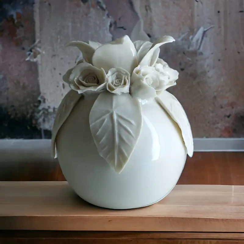 F.lli Majello Capodimonte Vasetto Diffusore Porcellana Bianca 9 cm