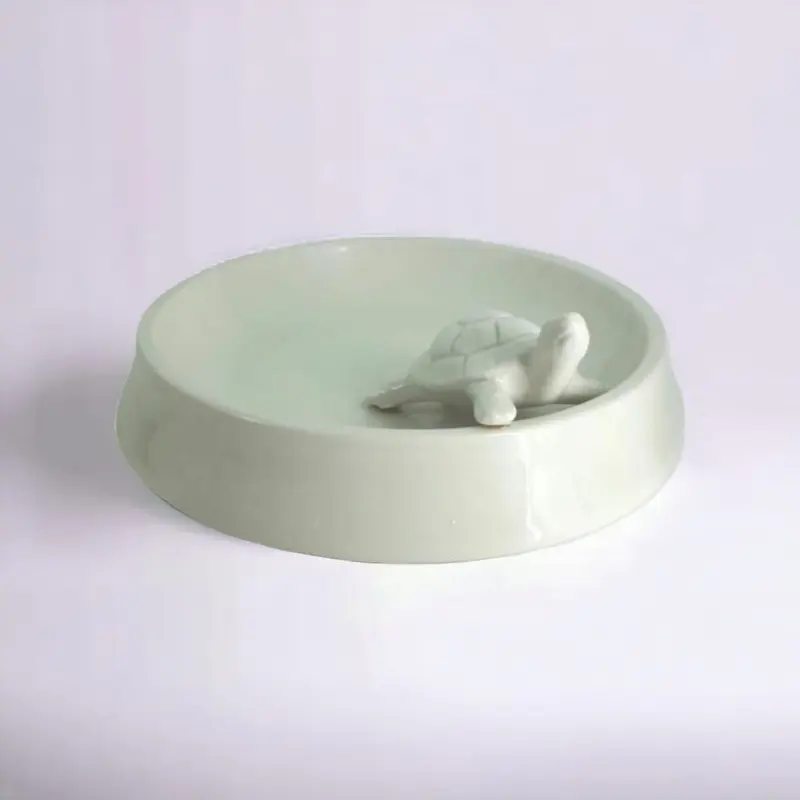 F.lli Majello – Centro Tavola Tartaruga Capodimonte H.8x26cm