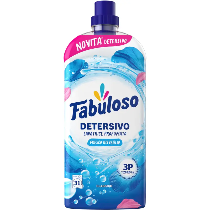 FABULOSO DETERSIVO LAVATRICE CLASSICO FRESCO RISVEGLIO 31 LAVAGGI LT 1,250