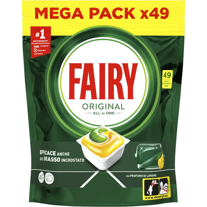 FAIRY TUTTOin1 ORIGINAL 49 CAPS LAVASTOVIGLIE AL LIMONE