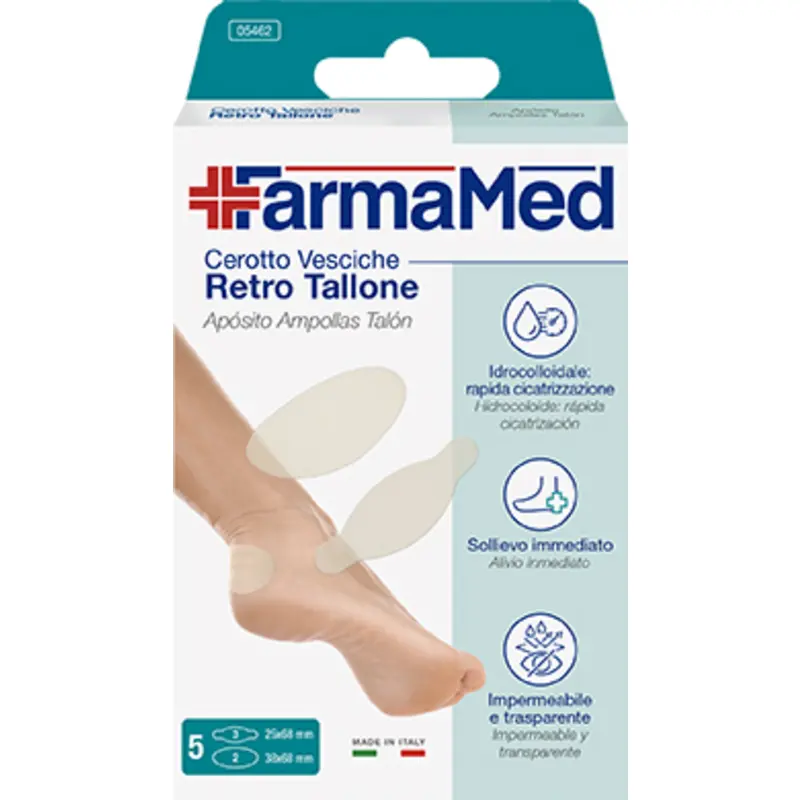 FARMAMED CEROTTO VESCICHE RETRO TALLONE 2 MISURE 5 PEZZI