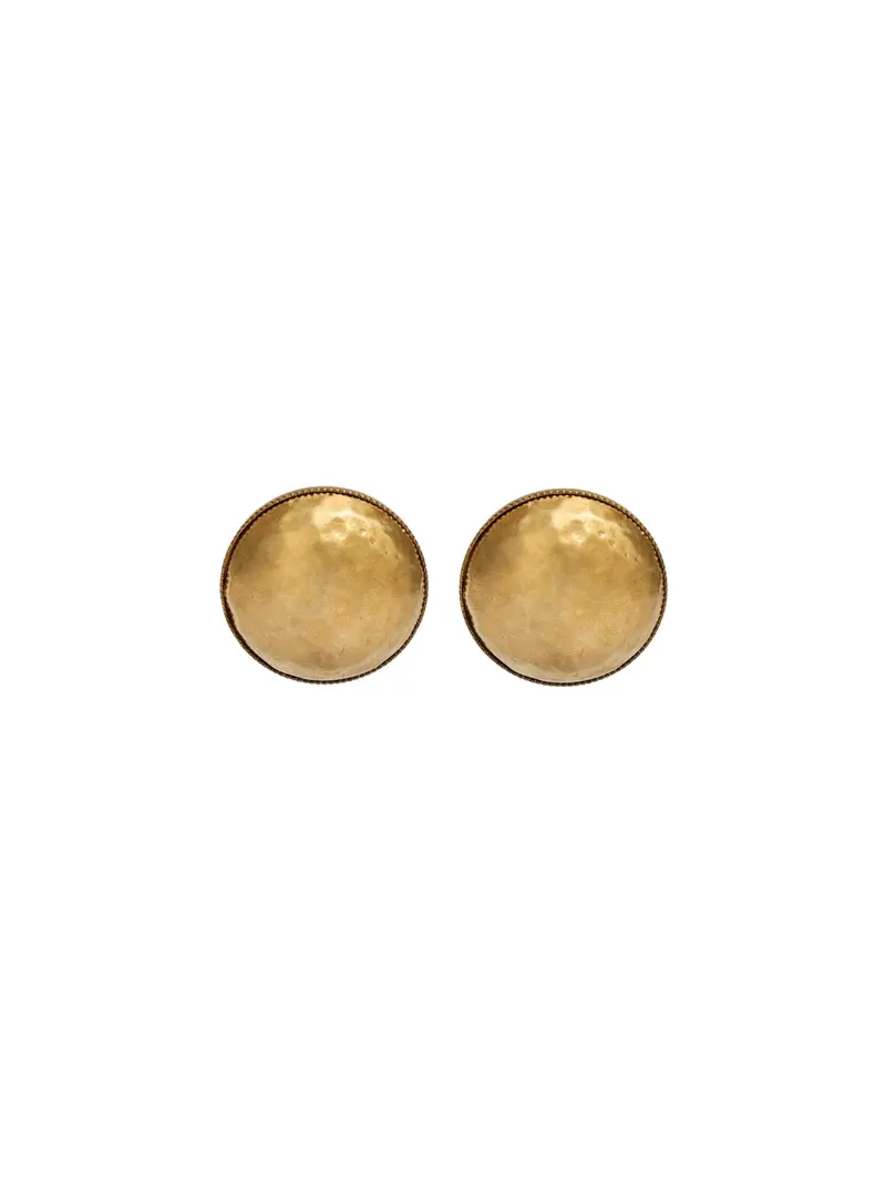Febe gold vintage button earrings