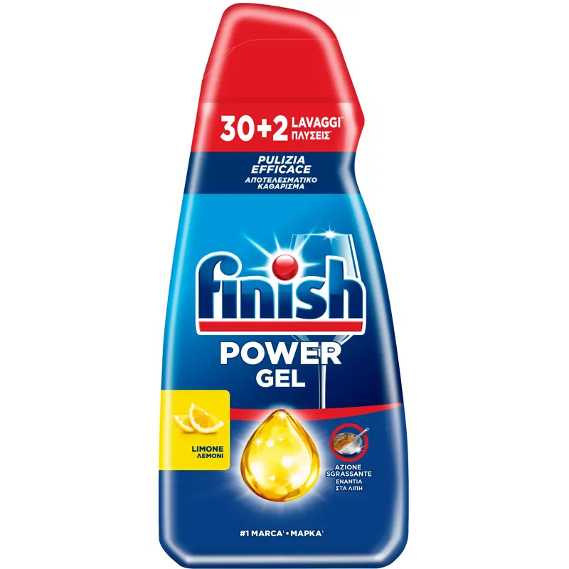 FINISH GEL PER LAVASTOVIGLIE POWER LIMONE 30+2 LAVAGGI 600 ML