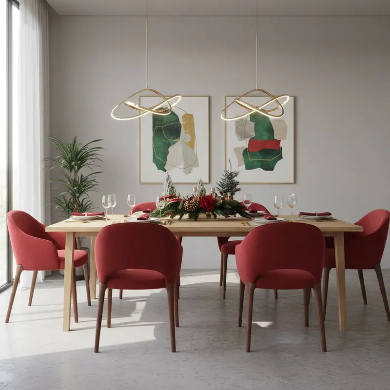 Fiori di Lena - Candeliere 4 fiamme natalizio rosso | Rohome