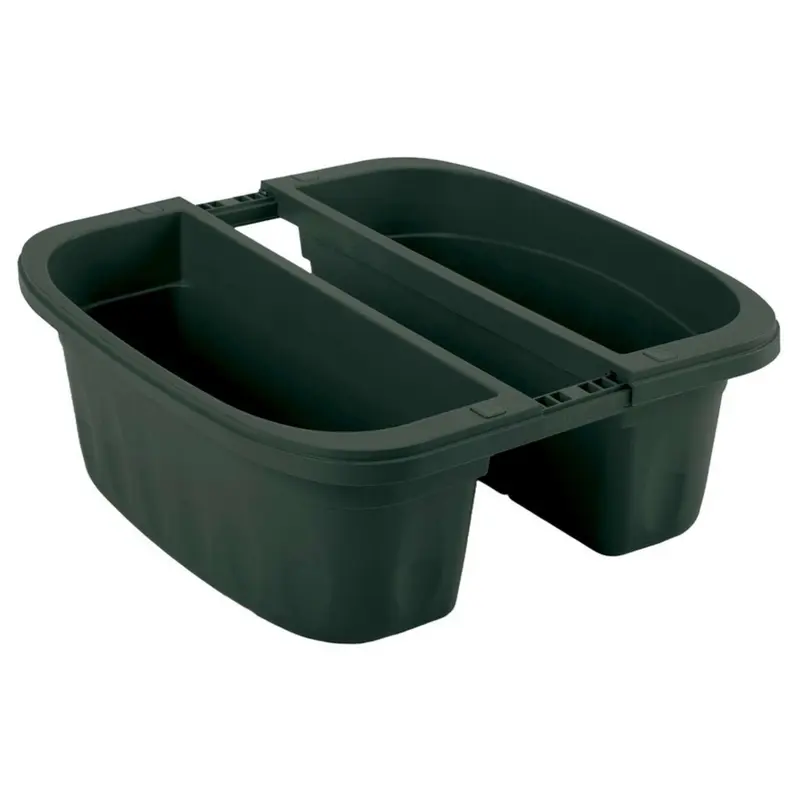 Fioriera Rettangolare Doppia Klunia Col. Verde Cm. 40X19,8X18,5 H
