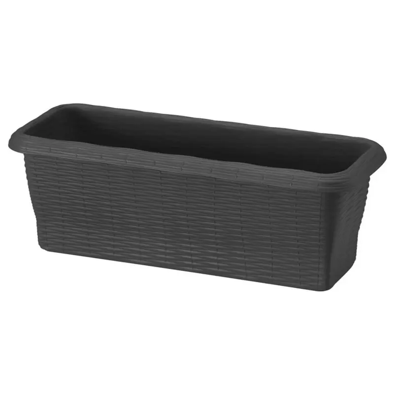 Fioriera Rettangolare Paglia Normal Col. Antracite Cm. 60X20X17,5 H