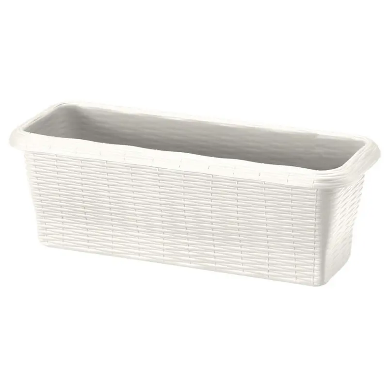 Fioriera Rettangolare Paglia Normal Col. Panna Cm. 60X20X17,5 H