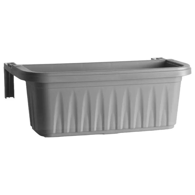 Fioriera Rettangolare Rondine Col. Grigio Cm. 50X20X18,5 H