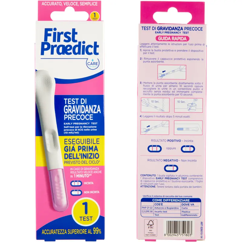 FIRST PRAEDICT 1 TEST GRAVIDANZA PRECOCE