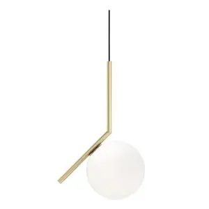 FLOS F3175059 LAMPADA A SOSPENSIONE IN METALLO  DIFFUSORE IN VETRO OPALINO 60W E14