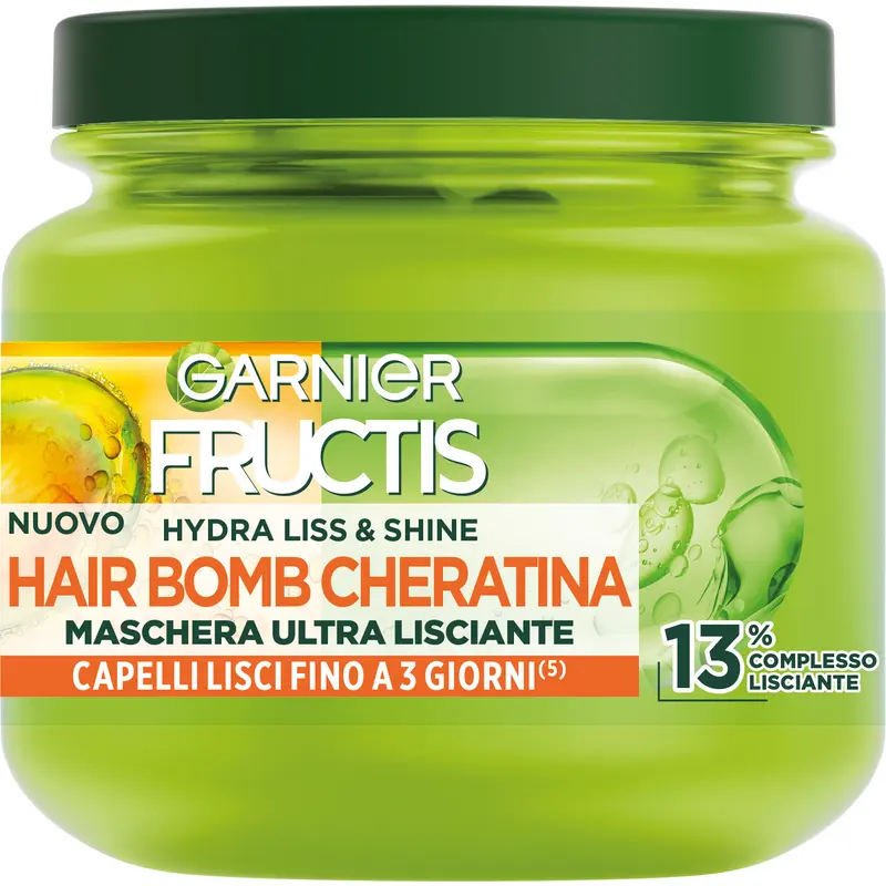 FRUCTIS MASCHERA ULTRA LISCIANTE HAIR BOMB CHERATINA PER CAPELLI LISCI 320 ML