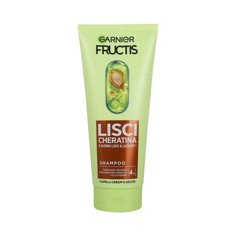 FRUCTIS SHAMPOO LISCI CHERATINA CAPELLI CRESPI, SECCHI E SPENTI TUBO 200 ML