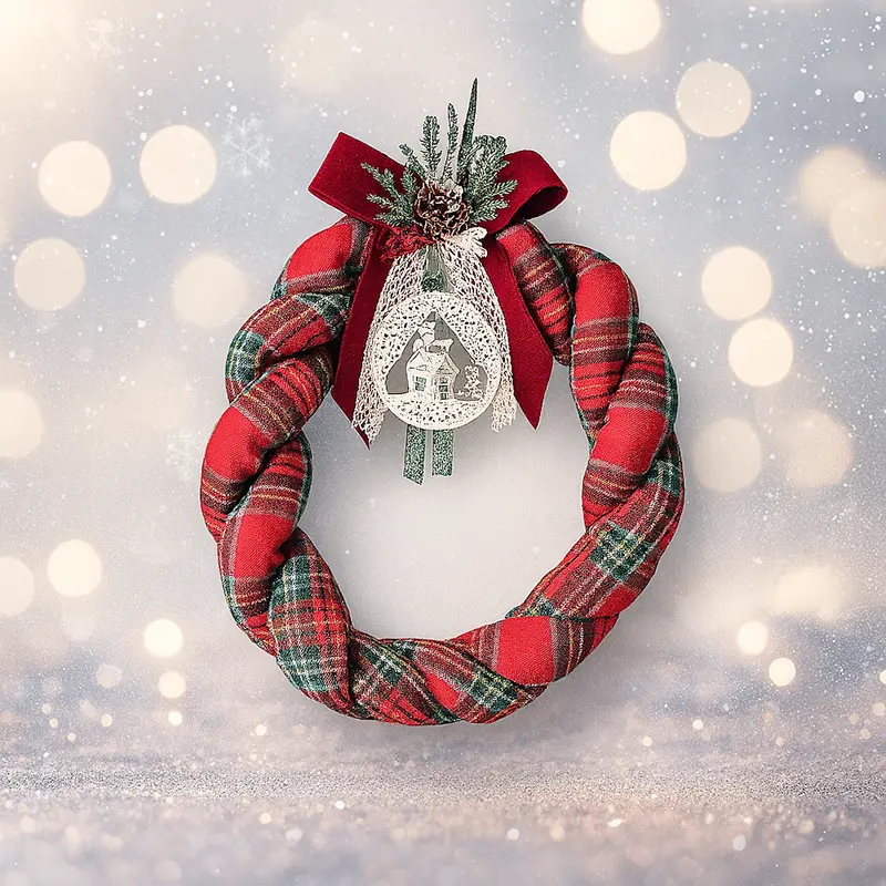 Fuori Porta Tartan Scozzese Tessuto Ø30 cm