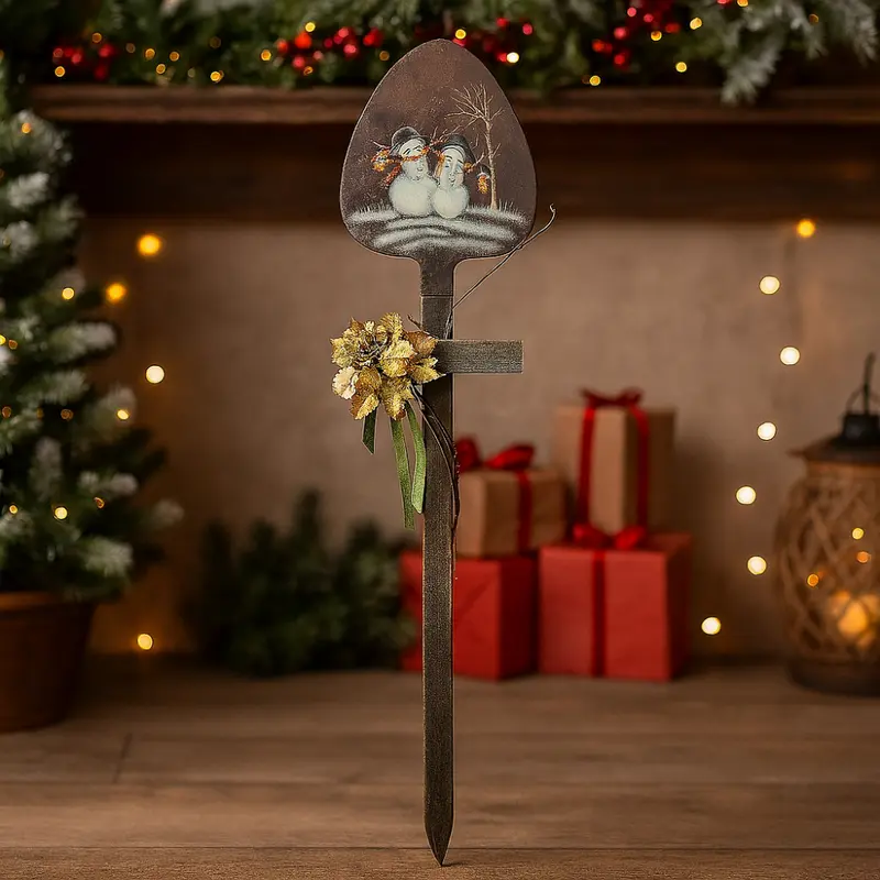 Fuoriporta di Natale – Paletta Neve con Composizione Natalizia (100 cm x 25 cm)